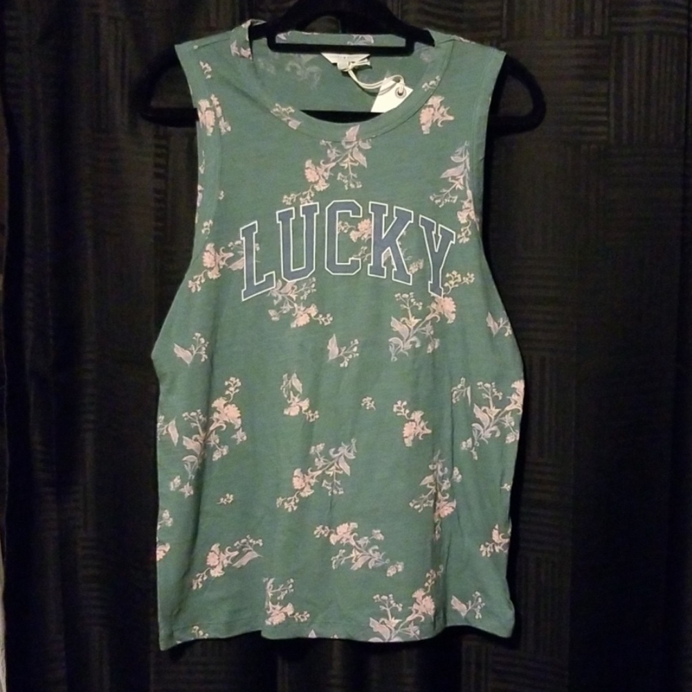 NWT Cute Floral Woman's Lucky Brand Tank Top Sz  M